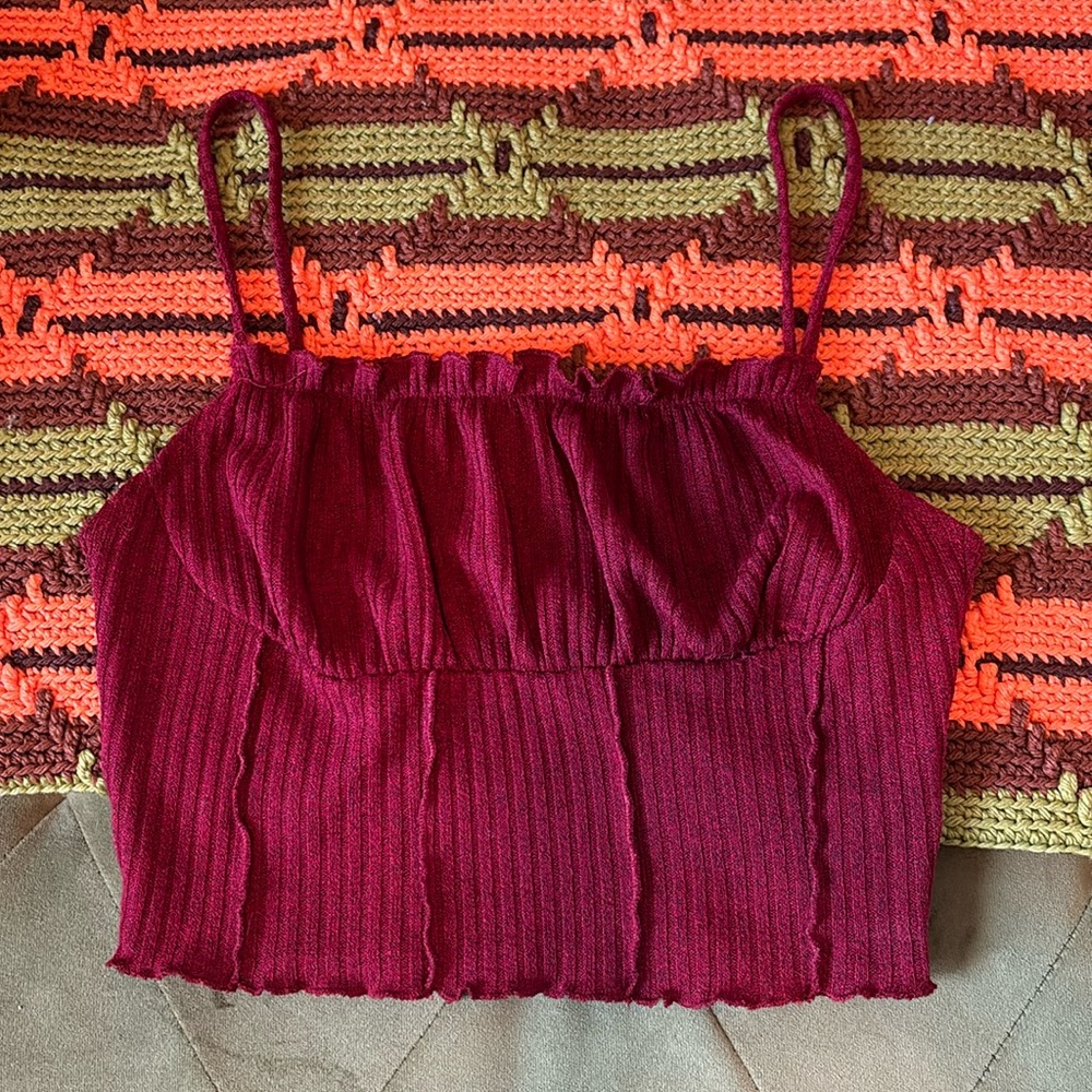 Maroon Beachy Summer Top Small